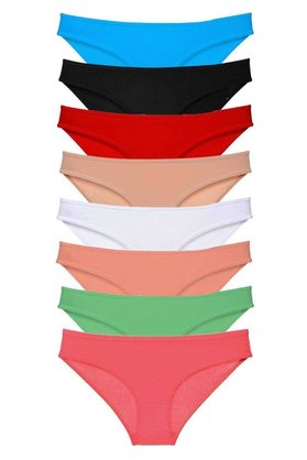 Ethab Ticaret Glb-Stl41414 8 Adet Süper Eko Set Likralı Kadın Slip Külot Set 5