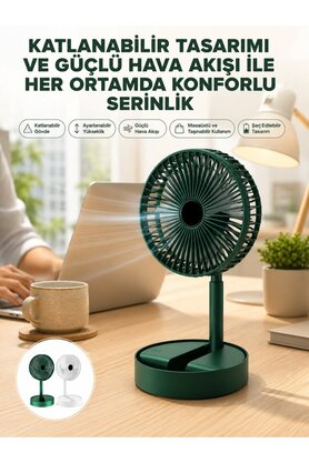 Ethab Giyim Katlanabilir Usb Şarjlı Masaüstü Soğutucu Mini Fan Telefon Tutucu - Glst1573-7997