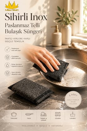 Miss Clean Sihirli Inox Paslanmaz Telli Bulaşık Süngeri