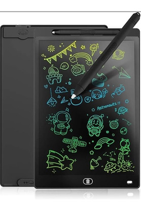 Evimdeyokyok 20 Inc Renkli Lcd Grafik Dijital Kalemli Çizim Tableti Yazı Tahta Not Yazma Eğitim Tableti Siyah