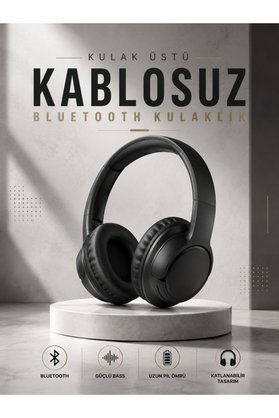 Elisy Kulak Üstü Kablosuz Bluetooth Kulaklık Yüksek Ses Kaliteli Anc Özelliği