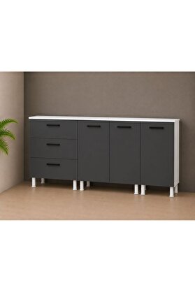 Visasconcept Üç Çekmeceli 180 Cm Çok Amaçlı Dolap