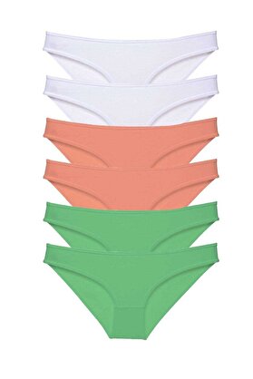 Ethab Ticaret Glb-Stl41414 6 Adet Süper Eko Set Likralı Kadın Slip Külot 550