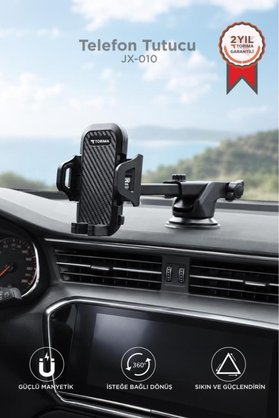 Torima Telefon Tutucu Çok Amaçlı Magnetic Car Holder Araç İçi Telefon Tutucu JX010 Siyah