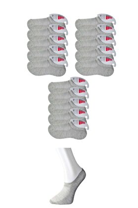 Ethab Ticaret Glb-Stl41414 Gri Kadın Görünmez Çorap 15 Çift