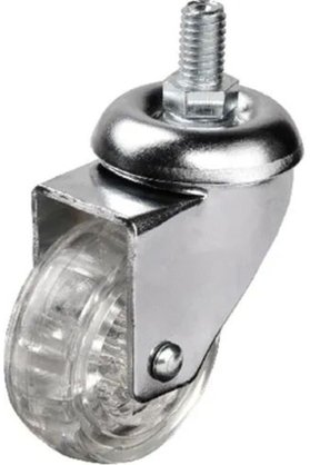 Ethab Ticaret Glb-Stl41414 302 - 50X20 Mm Şeffaf Makaralı Vidalı Teker