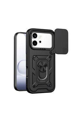 Evimdeyokyok Huawei Honor 600 Pars Lens Yüzüklü Silikon - Siyah