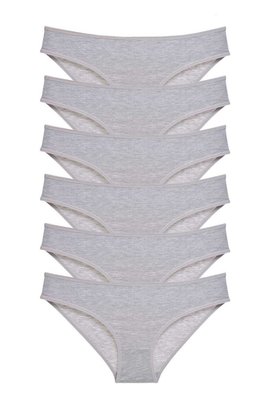 Ethab Ticaret Glb-Stl41414 6 Adet Süper Eko Set Likralı Kadın Slip Külot Gri