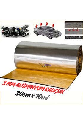 Evi̇mdeyokyok Araç Oto Ses Isı Yalıtım Bandı 3Mm X 30Cmx10Metre Alümi̇nyum Folyolu Kauçuk Bant Izolasyon Malzemesi̇