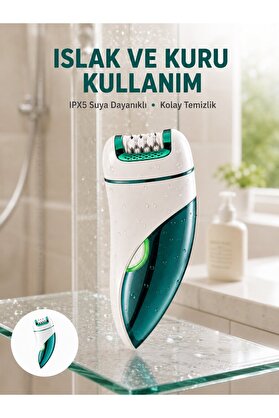 Geneloem Profesyonel 3 İn 1 Epilasyon Cihazı Led Aydınlatmalı Suya Dayanıklı Şarjlı Vg - Stepco5596-3