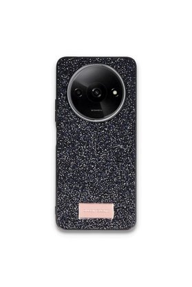 Ethab Ticaret Glb-Stl41414 Onegif Redmi A3 4G Bright Simli Kapak - Siyah