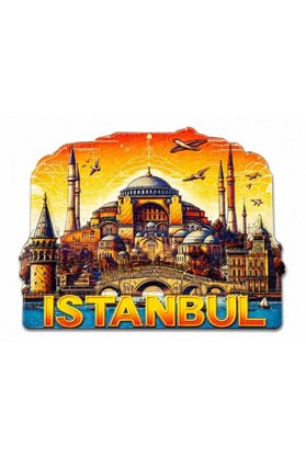 Ethab Ticaret Glb-Stl41414 İstanbul Temalı Silikon Buzdolapı Süsü Magnet Alk5378