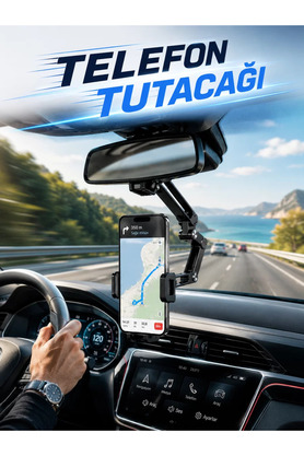 E Bulurum Araç Dikiz Aynası Telefon Tutucu Navigasyon Kullanımına Uygun Telefon Standı
