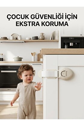 Ethab Giyim Dolap Ve Çekmeceler İçin Çocuk Güvenlik Kilidi Pratik Emniyet Aparatı - Glst2558-6081