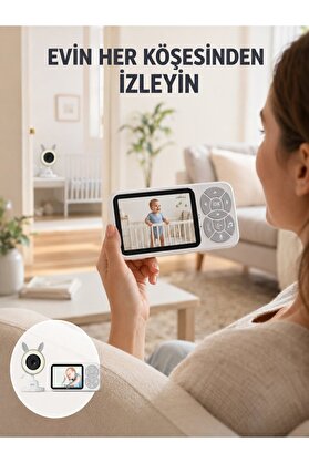 Ethab Giyim Çoklu Kamera Destekli Bebek İzleme Sistemi Rgb Gece Lambalı Yeni Nesil - Glst5116-5832