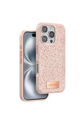 Evimdeyokyok Onegif Apple İphone 16 Pro Max Bright Simli Kapak - Pembe