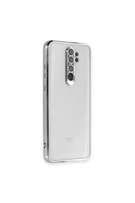 Evimdeyokyok Xiaomi Redmi Note 8 Pro Kılıf Razer Lensli Silikon - Gümüş
