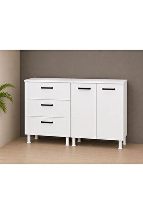 Visasconcept Üç Çekmeceli 140 Cm Çok Amaçlı Dolap