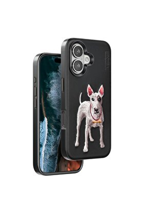 Ethab Ticaret Glb-Stl41414 Venco İphone 16 Perma Desenli Kapak - Siyah