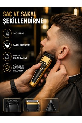 Trendlia 3 Ü 1 Arada Şarjlı Kişisel Bakım Ve Tıraş Makinesi