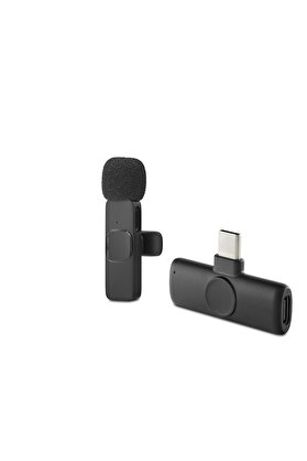 Evi̇mdeyokyok Kablosuz Yaka Mi̇krofonu Type-C Si̇yah Hdx2785