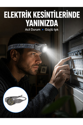 Bşk Virgo Ayarlanabilir Baş Bantlı Led Kafa Lambası Çok Amaçlı Aydınlatma Çözümü