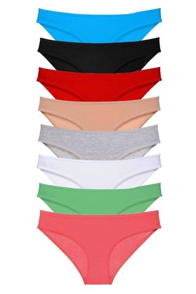 Ethab Ticaret Glb-Stl41414 8 Adet Süper Eko Set Likralı Kadın Slip Külot Set 3