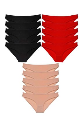 Ethab Ticaret Glb-Stl41414 15 Adet Süper Eko Set Likralı Kadın Slip Külot 512
