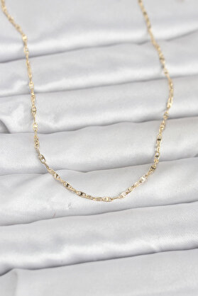 Ethab Giyim Cm 14K Gold Renk Gemici Zincir Model 60 Cm Kadın Kolye 5886 - Glst2795-7163