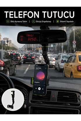 Ethab Giyim Araç İçi Telefon Standı Dikiz Aynasına Takılan Ayarlanabilir Telefon Tutucu - Glst2152-9832