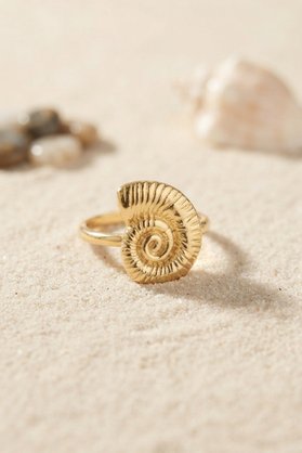 Evi̇mdeyokyok Nauti̇lus Tasarım Gold Renk Kadın Yüzük Tj-Byk4213