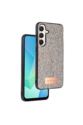 Ethab Ticaret Glb-Stl41414 Onegif Samsung Galaxy A56 Bright Simli Kapak - Gold