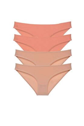 Ethab Ticaret Glb-Stl41414 4 Adet Süper Eko Set Likralı Kadın Slip Külot Pudra Ten