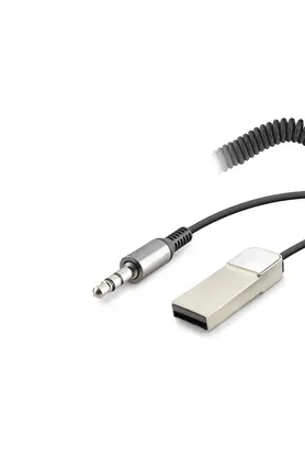Evimdeyokyok Aux Bluetooth Ses Alıcı Adaptör Dahili Kablolu Handsfree 3.5Mm - Siyah Hd9005