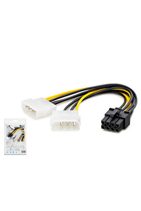 Evi̇mdeyokyok Sata To 8 Pi̇n Ekran Kartı Power Kablosu - Si̇yah Hdx5504