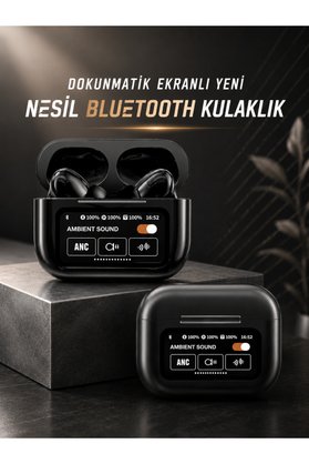 Cansa Bluetooth Kulaklık Kablosuz Ekranlı Anc/Enc Destekli Dokunmatik