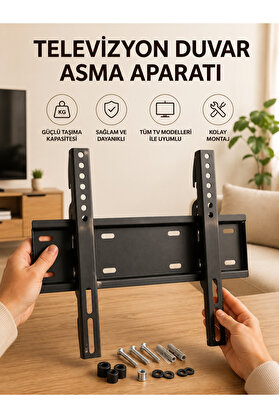 Bin1Çeşit 32-55 İnç Uyumlu 40 Kg Taşıma Kapatiseli Televizyon Duvar Asma Aparatı