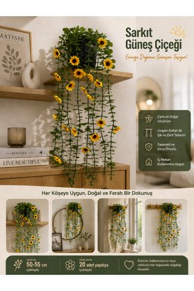 Lilac Home Yapay Çiçek Papatya Detaylı Sarkan Bitki