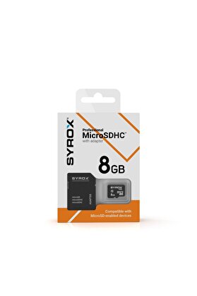 Syrox 8GB Micro SD Kart Kamera/Drone/Mini Kameralar'LA Uyumlu
