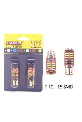 Alkan Mb Üni̇versal Park Ampulu Canbus 15 Letli̇ Turuncu Led 12V T10 20W Fi̇ber Gövdeli̇