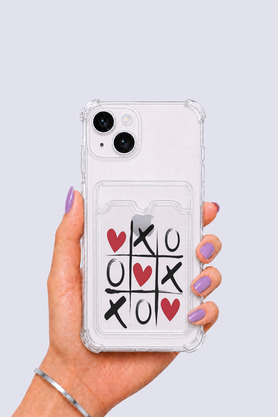 Dolozena İphone 13 Kartlıklı Xoxo Desenli Kılıf