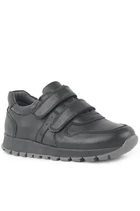 Ortopedikal Rakerplus 3750-S1 % 100 Deri Cırtlı Siyah Sneaker Çocuk Spor Ayakkabı