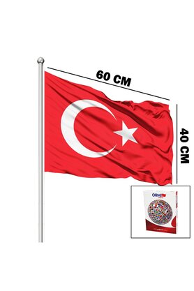 Ethab Ticaret Glbl-Tstil4136 Türk Bayrağı - 40X60 Cm - Alpaka Kumaş