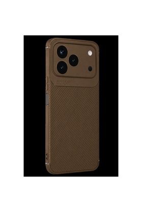 Ethab Ticaret Glb-Stl41414 Newface Tecno Spark 50 4G Auto Focus Karbon Kapak - Kahverengi