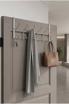 Grassi Premıum 12 li Kapı Arkası Askılık Banyo Askısı Duvar Askısı Elbise Kıyafet Askısı