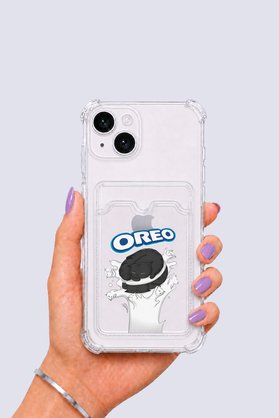 Ethab Giyim İphone 15 Kartlıklı Oreo Desenli Kılıf - Glst8281-4128