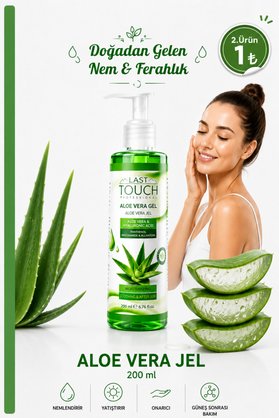 LAST TOUCH Aloe Vera Jel Güneş Sonrası Bakım Nemlendirici Ferahlatıcı Yatıştırıcı 200 ml