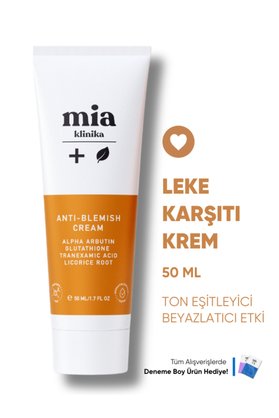 mia klinika Cilt Beyazlatıcı Ton Eşitlemeye Yardımcı Leke Kremi