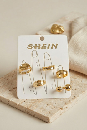 Evi̇mdeyokyok Gold Renk Pi̇ri̇nç Bohem Yüzük Kombi̇ni̇ Byk4268 Tj-Byk4268