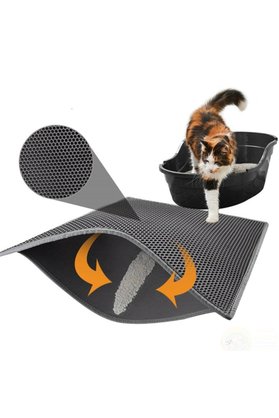 Go İthalat Kedi Tuvalet Önü Kum Toplayıcı Temizleyici Elekli Gri Paspas () Glbl-Stl57839